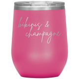 Bikinis & Champagne Wine Tumbler