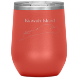 Kiawah Island Map Wine Tumbler