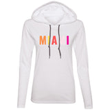 "Miami" Ladies'  LS  Hooded T-Shirt
