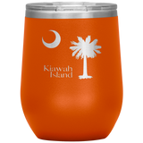 Kiawah Island Palm Tree Wine Tumbler