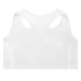 "NOMAD'R- WHITE/PINK" Padded Sports Bra