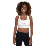 "Fit Fam- BURGUNDY" Padded Sports Bra