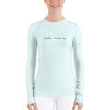 "Lake Norman- NAVY/AQUA" Women's Rash Guard