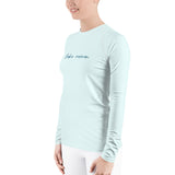 "Lake Norman- NAVY/AQUA" Women's Rash Guard