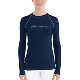 "Lake Norman- NAVY/WHITE" Women's Rash Guard