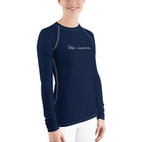 "Lake Norman- NAVY/WHITE" Women's Rash Guard