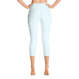 "NOMAD'R- AQUA/NAVY" Yoga Capri Leggings