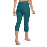 "NOMAD'R- TEAL" Yoga Capri Leggings