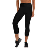 "NOMAD'R- BLACK/WHITE" Yoga Capri Leggings