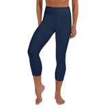 "NOMAD'R- NAVY/AQUA" Yoga Capri Leggings