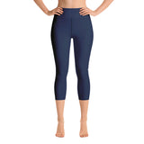 "NOMAD'R- NAVY/PINK" Yoga Capri Leggings