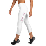 "Lift Heavy Shit- BURGUNDY" Yoga Capri Leggings