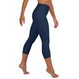 "NOMAD'R- NAVY/AQUA" Yoga Capri Leggings