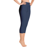 "NOMAD'R- NAVY/PINK" Yoga Capri Leggings