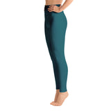 "Nomad'r Waist- TEAL/WHITE" Yoga Leggings