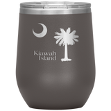 Kiawah Island Palm Tree Wine Tumbler