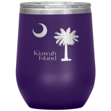 Kiawah Island Palm Tree Wine Tumbler
