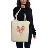"Scribble Heart- RED" Eco Tote Bag