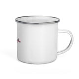 "Vitamin Ski- Burgundy" Enamel Mug