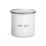 "Cabin Fever- NAVY" Enamel Mug