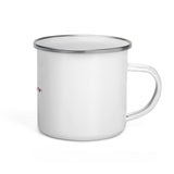 "Cabin Fever- BURGUNDY" Enamel Mug