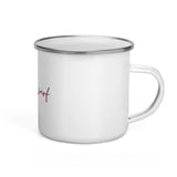 "Pray for Surf- Burgundy" Enamel Mug