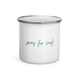 "Pray for Surf- Navy" Enamel Mug