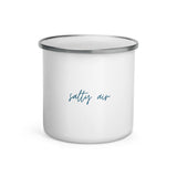 "Salty Air- Navy" Enamel Mug