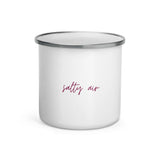 "Salty Air- Burgundy" Enamel Mug