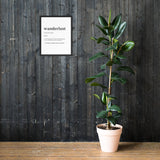 "Wanderlust" Framed poster