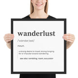 "Wanderlust" Framed poster