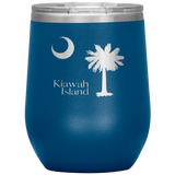 Kiawah Island Palm Tree Wine Tumbler