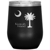 Kiawah Island Palm Tree Wine Tumbler
