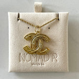 CC Quilted Logo Necklace- GOLD