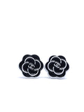 CC Black Flower Earrings
