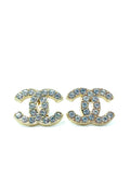 CC Crystal Stud Earrings- GOLD