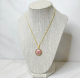 CC Classic Pendant Necklace- PINK