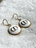 CD Classic Drop Earrings- WHITE