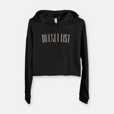 Bucket List Women's Cropped Hooded Sweatshirt