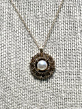 CC Gold & Pearl Antique Necklace