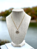 CC Pearl & Swarovski Crystal Snowflake Necklace