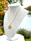 CD Medallion Pendant Necklace- GOLD