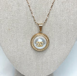 CC Faux Pearl Necklace- ROSE GOLD (17.5")