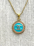 CC Classic Pendant Necklace- AQUA