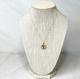 LV Pearl Halo Pendant Necklace- GOLD