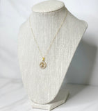 LV Pearl Halo Pendant Necklace- GOLD