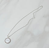 CC Pendant Classic Necklace- SILVER/WHITE