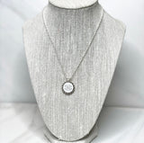 CC Pendant Classic Necklace- SILVER/WHITE