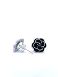 CC Black Flower Earrings
