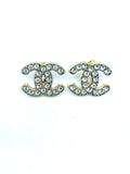 CC Crystal Stud Earrings- GOLD